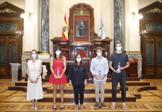O concello homenaxea a tres campións de España